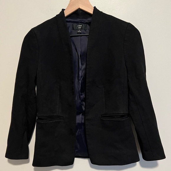 J Crew 365 Going-out Blazer in Stretch Twill Black Size 0 - Picture 2 of 9